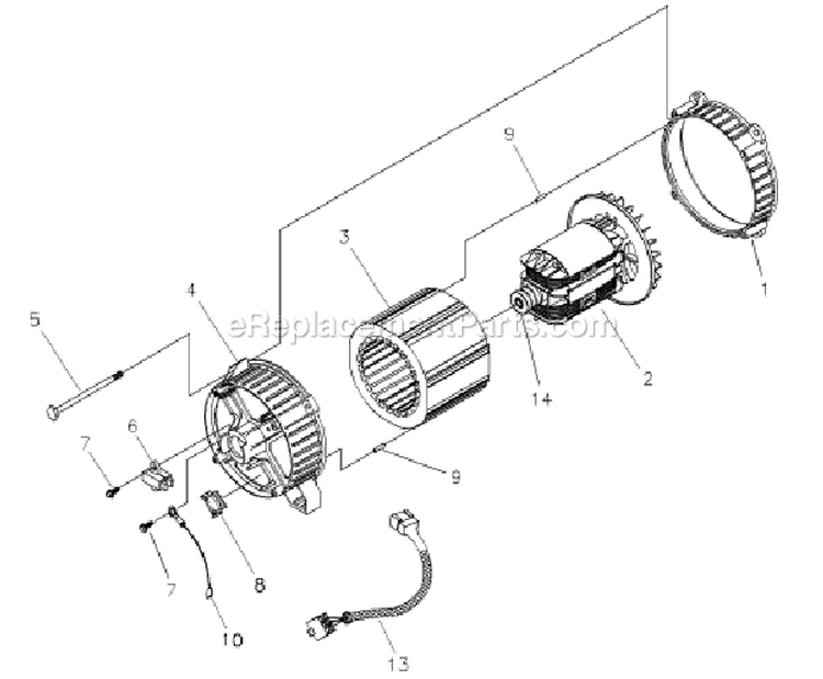 Alternator Diagram and Parts List for 030468  Briggs and Stratton Generator
